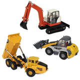 Heavy Duty Construction Site Play Set, Metal Tractor Toy, Dump Truck, Excavator, Digger, Compact Gift Toy for 3, 4, 5 Year Olds, Toddlers, Boys, Kids