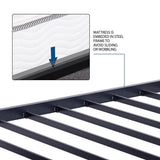 Olee Sleep 18 Inch Tall Heavy Duty Steel Slat/ Anti-slip Support/ Easy Assembly-black