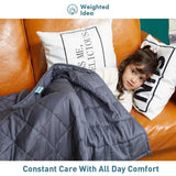 Weighted Idea Small Weighted Blanket 5 lbs for Kids and Child 36''x48'' (100% Natural Cotton, Grey)
