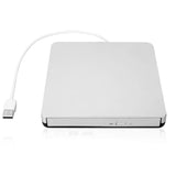 External USB 2.0 DVD Drive, DVD +/-RW CD +/-RW Writer Burner Player with Classic Silvery for MacBook Air, MacBook Pro, Mac OS, PC Laptop
