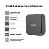 AK2 Mini PC,Intel Celeron J3455,Windows 10 Mini Computer,8GB RAM/120GB mSATA SSD,4K HD Graphics,Gigabit Ethernet,Dual Band Wi-Fi,Bluetooth 4.2