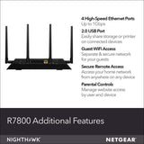 NETGEAR Nighthawk X4S Smart WiFi Router (R7800) - AC2600 Wireless Speed (up to 2600 Mbps)