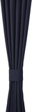 AmazonBasics Room Darkening Blackout Window Curtains with Tie Backs Set, 42" x 63", Black