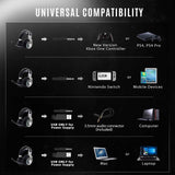 Mpow EG3 Pro Gaming Headset (2019 All-Platform Edition), with Mic, 50mm Speaker Drivers, 3D Surround Sound, in-Line Control,LED Light, PC PS4 Headset