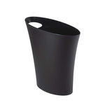 Umbra Skinny Sleek & Stylish Bathroom Trash, Small Garbage Can Wastebasket for Narrow Spaces at Home or Office, 2 Gallon Capacity, Black, 2-Pack