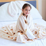 CASOFU Burritos Blanket, Burritos Tortilla Blanket, Food Flour Tortilla Throw Blankets, Soft and Comfortable Giant Round Taco (Burrito-a, 47 inches)