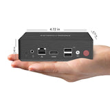 Desktop Mini PC Quad-Core Intel Celeron J3160 Processor (up to 2.24GHz),4G DDR3/NVMe 128GB SSD Pre-Installed with Windows 10 Pro 4K HDMI&VGA