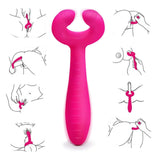 G-Spot Rabbit Waterproof Rechargeable 3 Motors Dildo Vibrator Adult Sex Toys - Adorime Silicone Clitoris Vagina Penis Stimulator Massager Sex Things