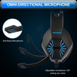 PECHAM 3.5mm Jack Gaming Headset for Xbox One, PS4, PS3, PC with Mic - Gaming Headphone for Cell Phone, Laptops, Computer (Blue)