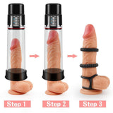 Rechargeable Automatic Penis Vacuum Pump with 4 Suction Intensities for Stronger Bigger Erections, PALOQUETH Electronic Male Enhancement Penis Pump