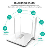 Wifi Router AC 5GHz Wireless Router for Home Office Internet Gaming Compatible with Alexa