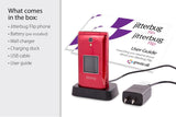 Jitterbug Flip Easy-to-Use Cell Phone for Seniors (Red) by GreatCall