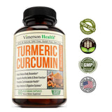 Turmeric Curcumin with Bioperine Joint Pain Relief. Anti-Inflammatory, Antioxidant Supplement with 10 milligrams of Black Pepper