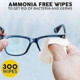 Care Check Lens Wipes, 300 Pre-Moistened Cleaning Wipes for Cameras, Laptops, Cell Phones, Eyeglasses, Other Screens and More