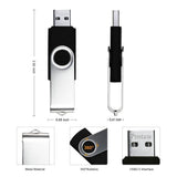 Flash Drive 16GB USB 2.0 10 Pack Swivel Blank Memory Stick Pnstaw Bulk Thumb Drive Pen Drives Jump Drive (10 Pack,Multi-Color)