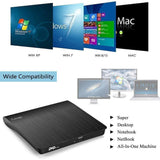 [Updated Version]Cocopa External CD DVD Drive USB 3.0 Portable CD DVD +/-RW Drive Slim DVD/CD Rom Rewriter Burner Writer, High Speed Data Transfer