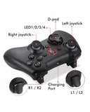 EasySMX 2.4G Wireless Controller for PS3, PC Gamepads with Vibration Fire Button Range up to 10m Support PC PS3 Android Devices and TV Box
