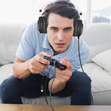 ALWUP Stereo Gaming Headset for PS4, Xbox One Headset, Lightweight Noise Cancelling Over Ear PC Gaming Headphones with Anti-Noise Mic, 50mm Drivers
