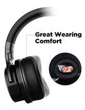 COWIN E7 PRO [Upgraded] Active Noise Cancelling Headphones Bluetooth Headphones with Microphone/Deep Bass Wireless Headphones Over Ear, Black