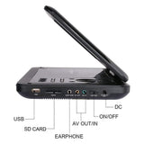 DBPOWER 12" Portable DVD Player with 5-Hour Rechargeable Battery, 10" Swivel Display Screen, SD Card Slot