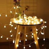 Globe String Lights, 49ft 100 LED Warm White Waterproof Decorative Fairy LED String lights pack