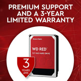 WD Red 4TB NAS Hard Disk Drive - 5400 RPM Class SATA 6 Gb/s 64MB Cache 3.5 Inch - RED