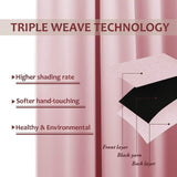 Blackout Curtain Panels for Girls Room (Baby Pink=Lavender Pink, 1 Pair,29 x 45 Inch)