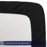 Bare Home Twin Sheet Set - 1800 Ultra-Soft Microfiber Bed Sheets - Double Brushed Breathable Bedding - Hypoallergenic –  Deep Pocket (Twin, Black)