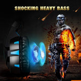 RUNMUS Gaming Headset Xbox One Headset with 7.1 Surround Sound Stereo, PS4 Headset with Mic & LED Light, Compatible with PC, (Adapter Not Included)