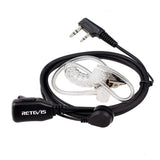 Retevis 2 Pin Acoustic Tube Headset Walkie Talkies Earpiece (10 Pack)