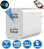 Spy Camera Wireless Hidden WiFi Camera with Remote Viewing, 2019 Newest Version 1080P HD Nanny Cam/Security Camera Support iOS/Android,White,No Audio