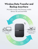 RAVPower FileHub, Travel Router AC750, Wireless SD Card Reader, Connect Portable SSD Hard Drive