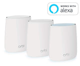 NETGEAR Orbi Whole Home Mesh WiFi System - WiFi router and 2 satellite extenders