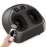 Arealer Foot Massager Machine with Heat, Shiatsu Foot Massagers with Remote Control & LCD Display, 5 Mode with Air Compression, Kneading Foot Massage