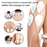 NURSAL TENS Unit Muscle Stimulator with 8 Electrode Pads, Rechargeable Electronic Pulse Massager for Pain Relief Therapy, Arthritis, Muscle Stiffness
