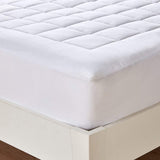 oaskys Twin Mattress Pad Cover Cotton Top with Stretches to 18” Deep Pocket Fits Up to 8”-21” Cooling White Bed Topper (Down Alternative, Twin Size)