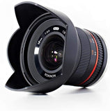 Rokinon 12mm F2.0 NCS CS Ultra Wide Angle Lens Sony E-Mount (NEX) (Black) (RK12M-E)