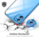 iPhone 11 Case Clear 6.1 inch FLOVEME Ultra Slim HD Transparent Shockproof Protective Cases Hard PC Back Cover