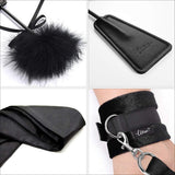 Fetish Bed Restraint Kit for Sex,Utimi BDSM Toys Sets with Hand Cuffs Ankle Cuff Bondage Collection,Blindfold & Plumage Included