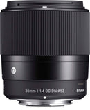 Sigma 30mm f/1.4 DC DN Contemporary Prime Lens for Sony E-Mount w/ 64GB Extreme PRO Bundle