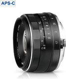 Meike MK-E-35-1.7 35mm F1.7 Large Aperture Manual Prime Fixed Lens APS-C for Sony E-Mount Digital Mirrorless Cameras A7III A9 NEX 3 3N