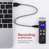 EVISTR 16GB Digital Voice Recorder Voice Activated Recorder with Playback