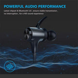 Boltune Wireless Headphones, Bluetooth 5.0 IPX7 Waterproof 16 Hours Playtime Bluetooth Headphones, with Magnetic Connection, Sports Earphones
