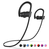 LETSCOM Bluetooth Headphones IPX7 Waterproof, Wireless Sport Earphones, BlackGray