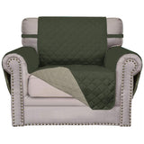 Easy-Going Sofa Slipcover Reversible Sofa Cover Anti-Slip Foams Couch (Chair, Army Green/Beige)