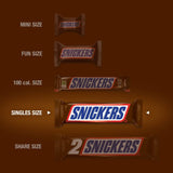 SNICKERS Singles Size Chocolate Candy Bars 1.86-Ounce Bar 48-Count Box