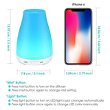 URPOWER 2nd Version Essential Oil Diffuser Aroma Essential Oil Cool Mist Humidifier-White