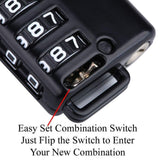 TSA Approved Cable Luggage Locks, Re-settable Combination with Alloy Body