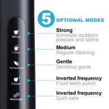 Electric Toothbrush Clean as Dentist Rechargeable Sonic Toothbrush with Smart Timer 4 Hours Charge Minimum 30 Days Use 5 Optional Modes Whitening