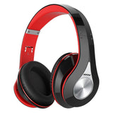 Mpow 059 Bluetooth Headphones Over Ear, Hi-Fi Stereo Wireless Headset, Foldable, Soft Memory-Protein Earmuffs, w/Built-in Mic/Cell Phones/TV BlackRed